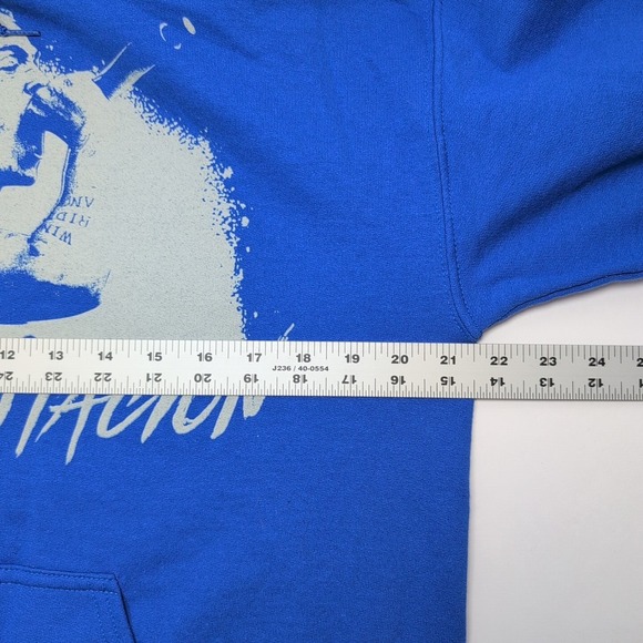 XXXTentacion Screen printed Hoodie Mens Medium Blue Music Hip Hop Rap Streetwear - Picture 5 of 8